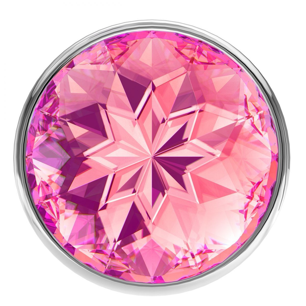 Металическая анальная пробка diamond sparkle с кристаллом