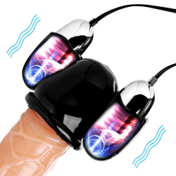Черная стимулирующая насадка для головки полового члена multi speed vibrating penis head teaser