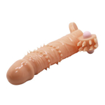 Телесная удлиняющая вибронасадка penis sleeve connor - 17 см.