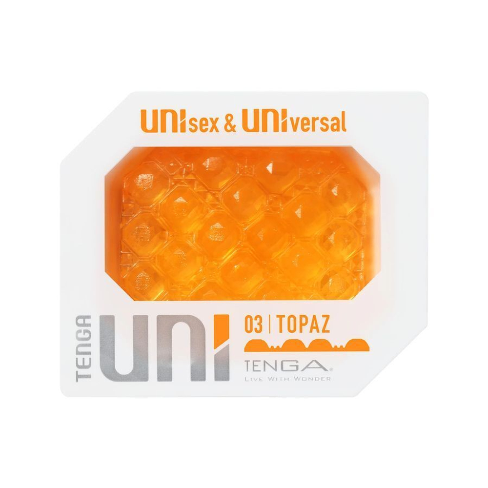 Оранжевый мастурбатор-стимулятор tenga uni topaz