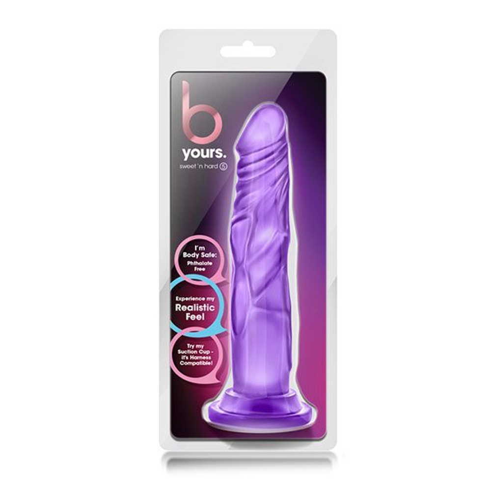 Фиолетовый фаллоимитатор sweet n hard 5 - 19 см.