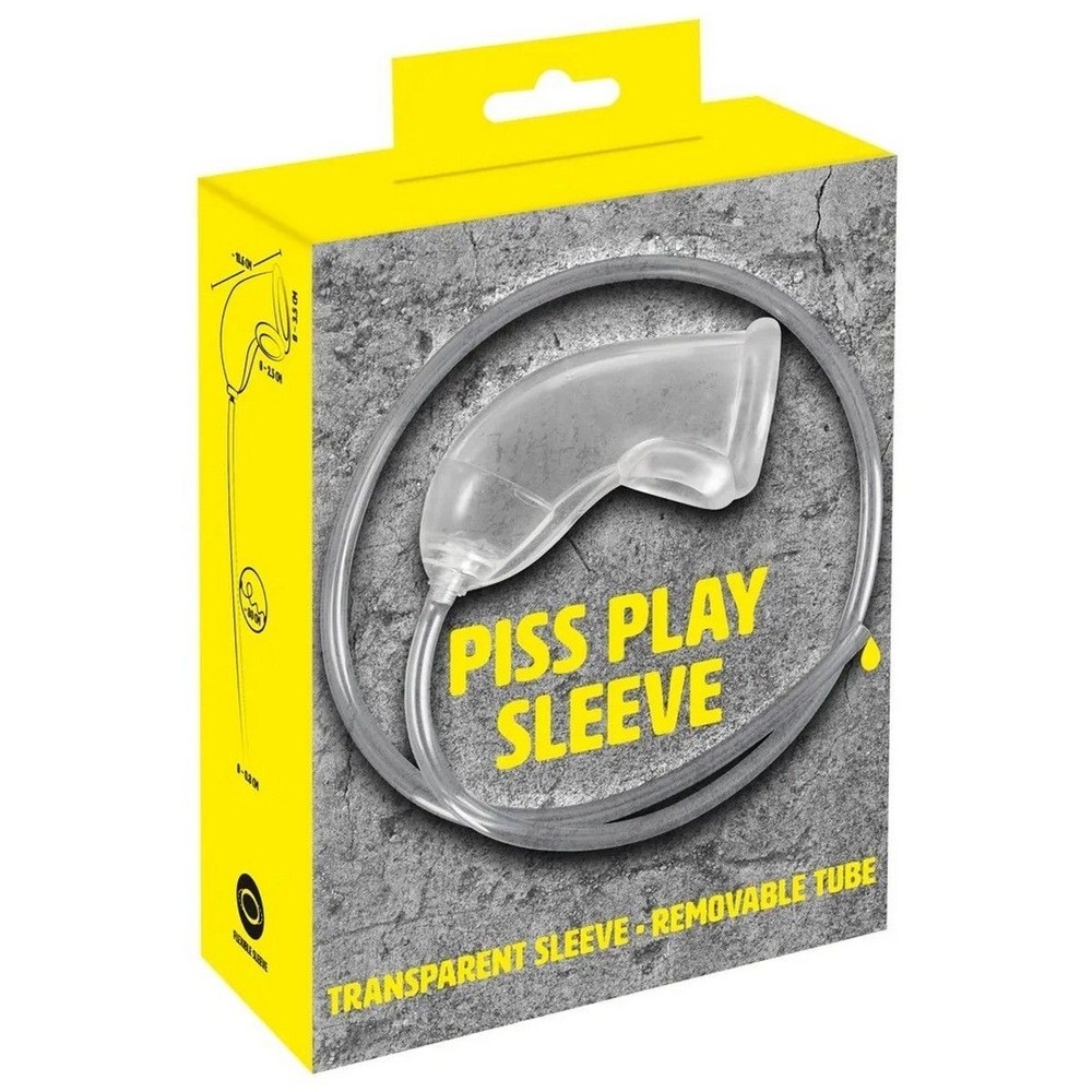 Прозрачная насадка на пенис piss play sleeve для игр с мочеиспусканием