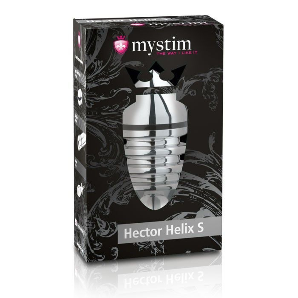 Металлическая анальная пробка hector helix buttplug