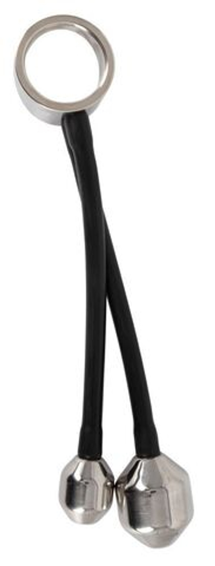 Эрекционное кольцо с 2 фигурными подвесами Heavy Gear cock ring & ass plugs