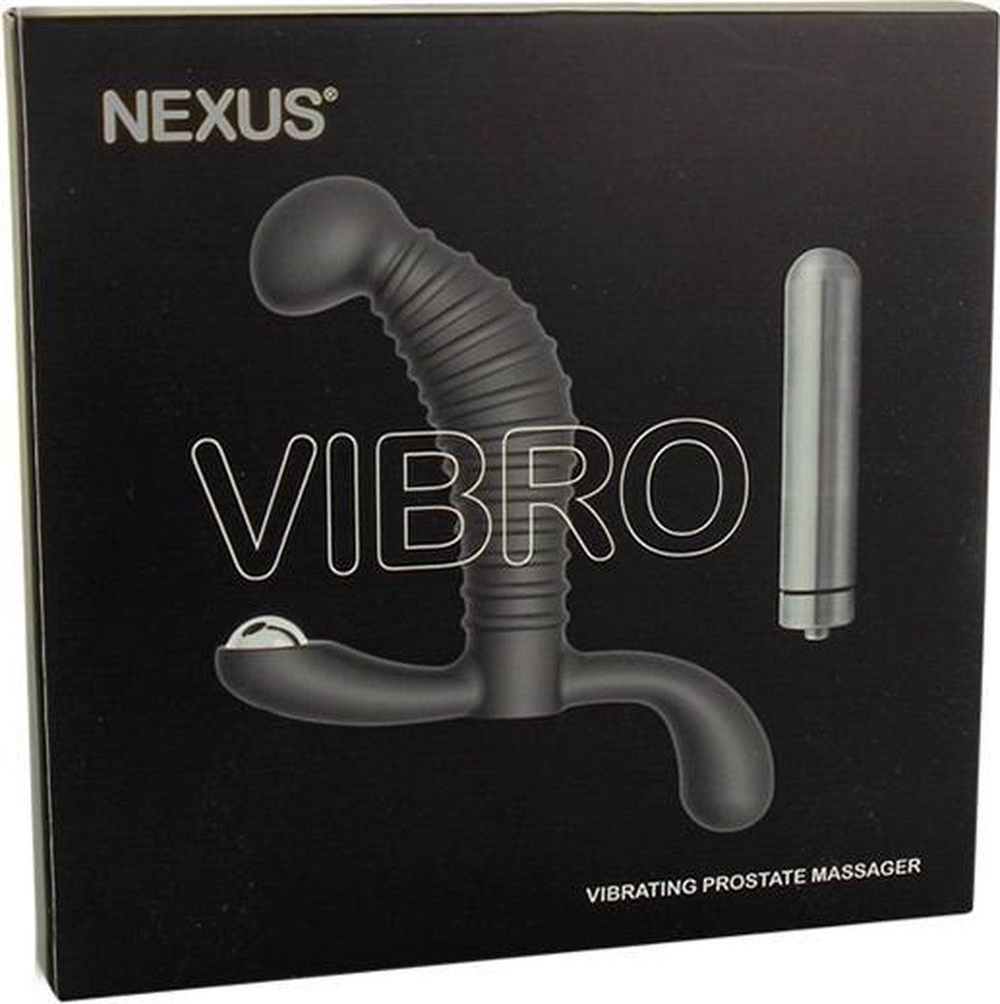 Черный стимулятор простаты nexus vibro - 10,2 см.