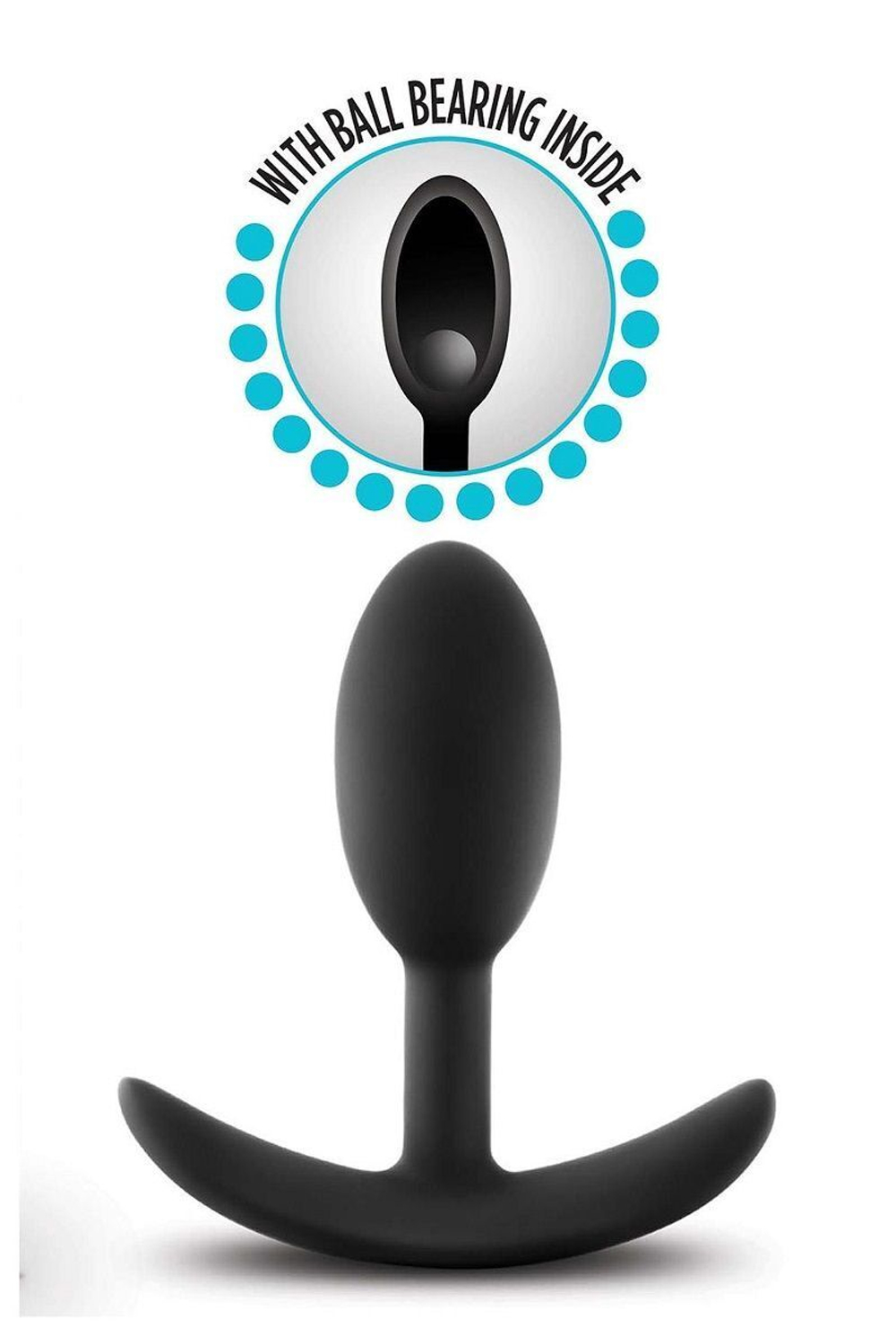 Черная анальная пробка Silicone Vibra Slim Plug