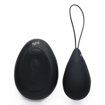 Черное виброяйцо с пультом ду 10x silicone vibrating egg
