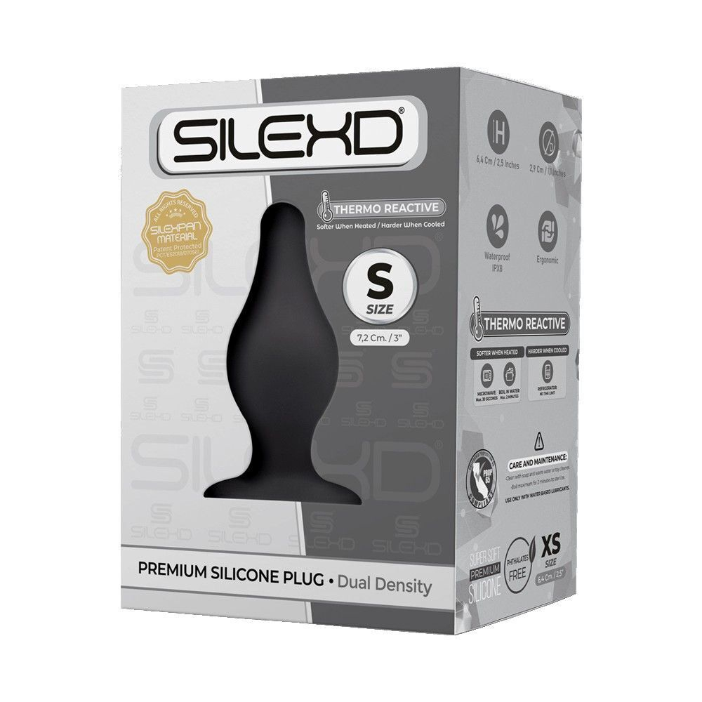 Черная анальная пробка SileXD