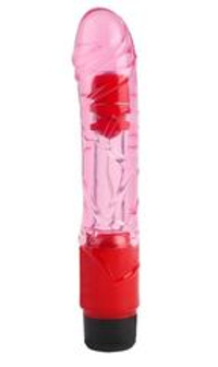 Розовый вибратор-реалистик 9 inch realistic vibe - 22,3 см.