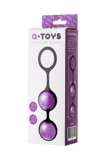 Фиолетово-чёрные вагинальные шарики toyfa a-toys