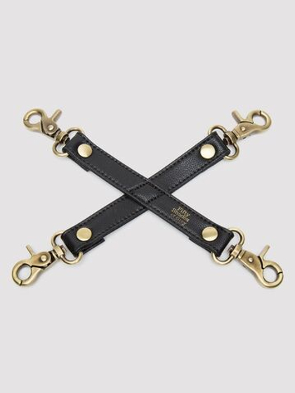 Черный фиксатор для манжет bound to you faux leather hogtie