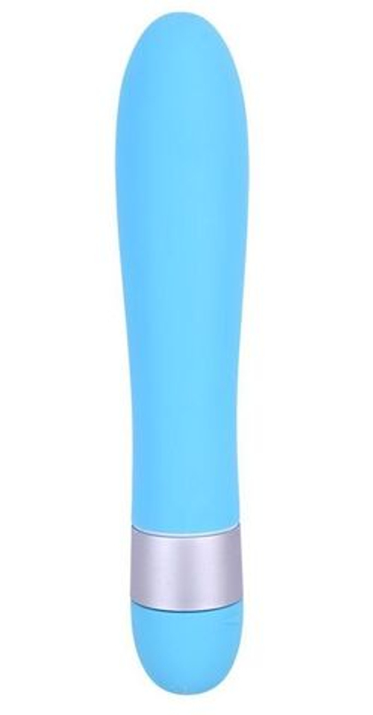Голубой классический вибратор Precious Passion Vibrator - 17 см.