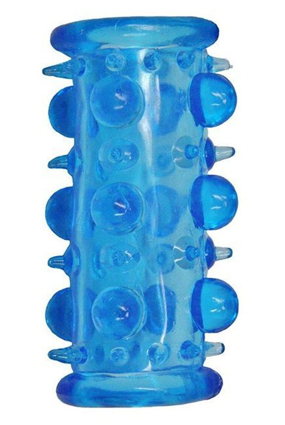 Насадка на пенис с шипами и бугорками jelly joy lust cluster clear