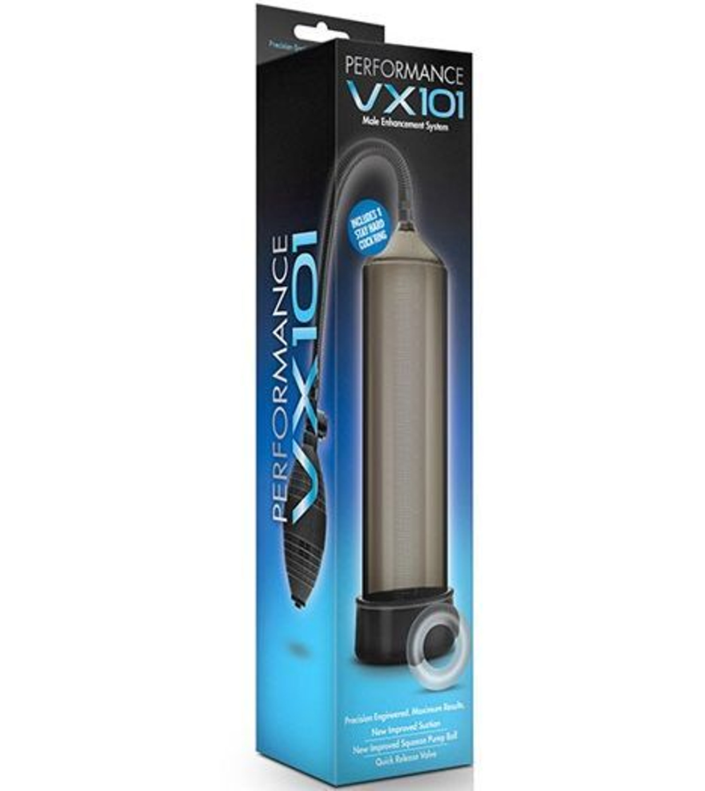 Черная вакуумная помпа vx101 male enhancement pump