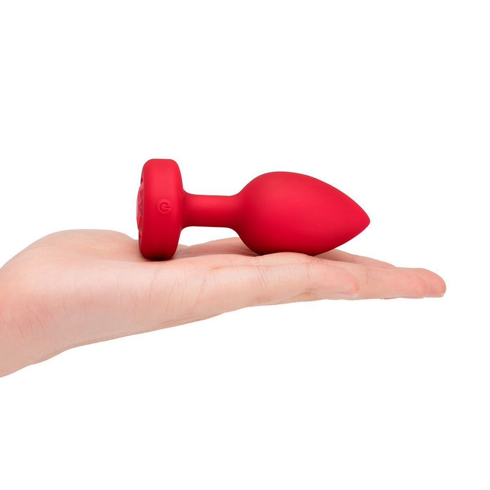 Анальный плаг с кристаллом-сердцем Vibrating Heart Shape Jewel Plug