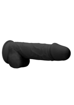 Черный фаллоимитатор realistic cock with scrotum