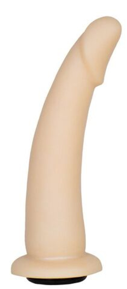 Телесная гладкая насадка-фаллоимитатор Harness - 17 см.