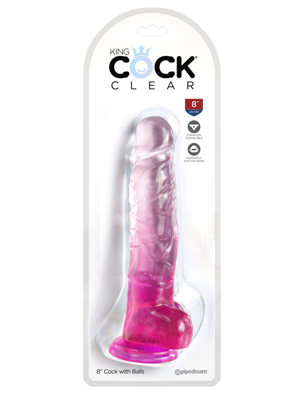 Фаллоимитатор с мошонкой на присоске 8’’ cock with balls - 22,2 см.