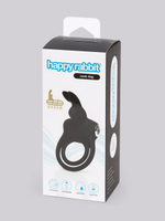 Черное эрекционное виброкольцо happy rabbit cock ring