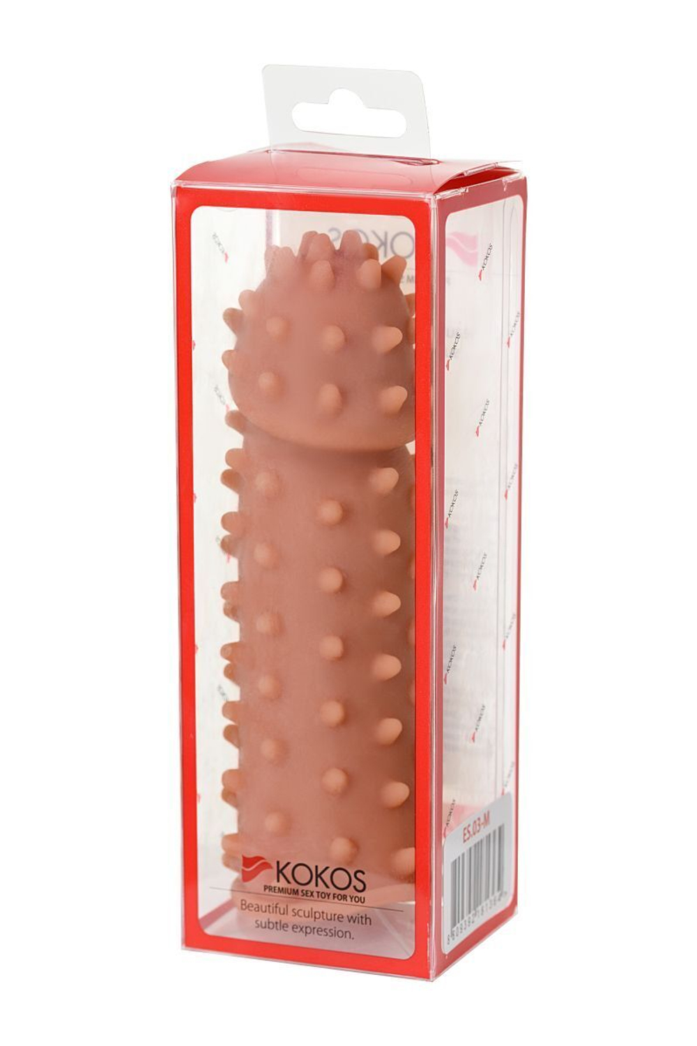 Насадка на фаллос с шипами и бугорками extreme sleeve 003 m-size - 14,7 см.