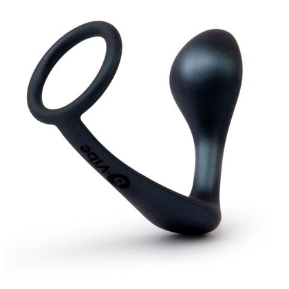 Черное эрекционное кольцо со стимулятором простаты ringer cock ring & plug