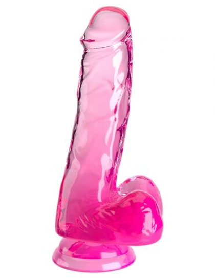 Фаллоимитатор king cock clear 6  cock with balls - 17,8 см.