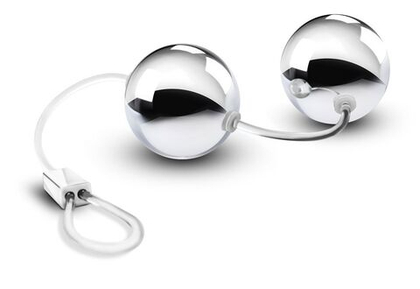 Серебристые вагинальные шарики b yours bonne beads
