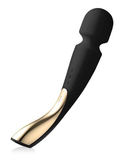 Черный вибромассажёр Lelo Smart Wand 2 Large - 30,4 см.