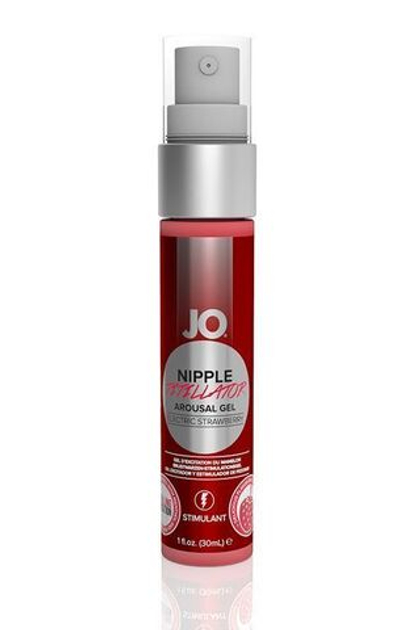 Возбуждающий гель JO Nipple Titillator Electric Strawberry - 30 мл.