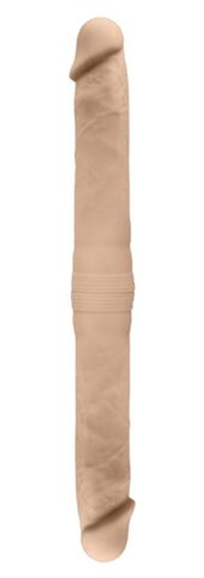 Телесный двусторонний фаллоимитатор model 1 double dong m - 42,5 см.