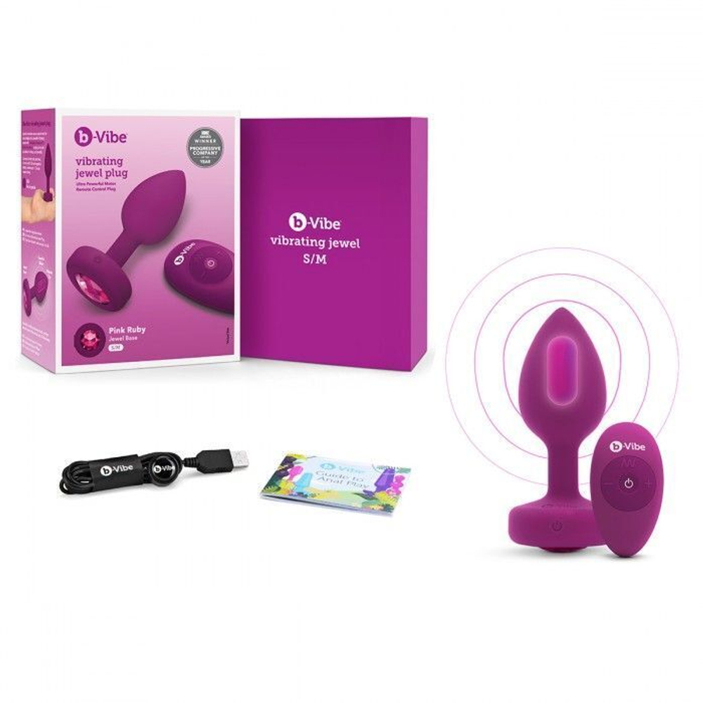 Анальная вибровтулка с кристаллом Vibrating Jewel Plug