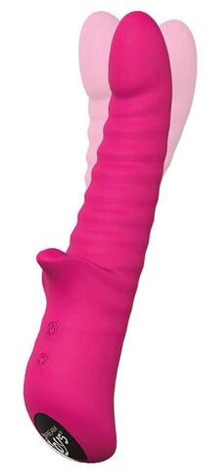 Розовый виброротатор honey bear - 16 см.