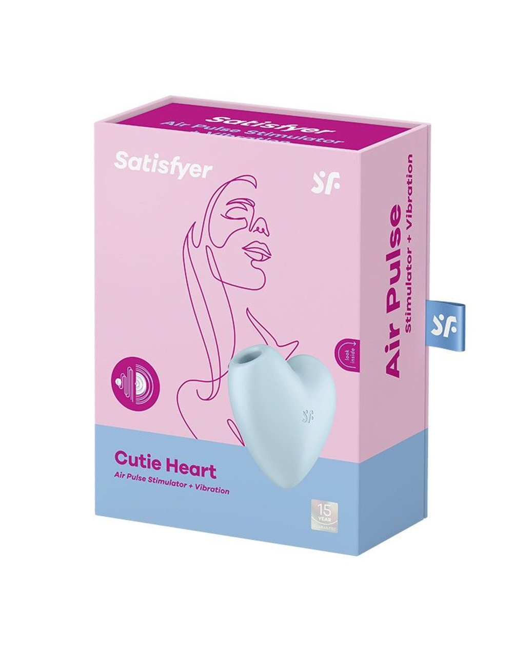 Вибромассажер cutie heart с вакуум-волновой стимуляцией