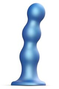 Голубая насадка Strap-On-Me Dildo Plug Balls size L