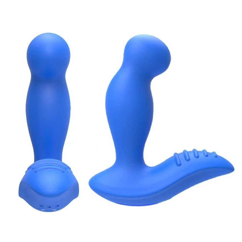 Синий вибромассажер простаты 3,5’’ p-spot massager - 12,5 см.
