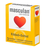 Презервативы с колечками и пупырышками Masculan Ribbed+Dotted
