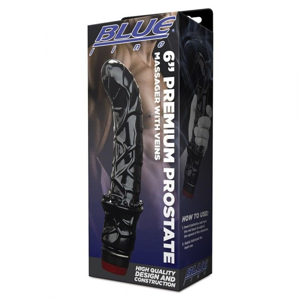 Черный вибромассажер простаты 6  premium prostate massager