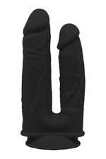 Черный анально-вагинальный фаллоимитатор double penetrator - 19,5 см.