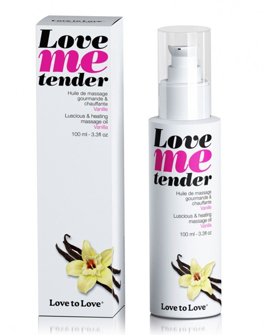 Съедобное согревающее массажное масло love me tender с ароматом