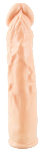 Телесная насадка-удлинитель silicone extension - 19 см.