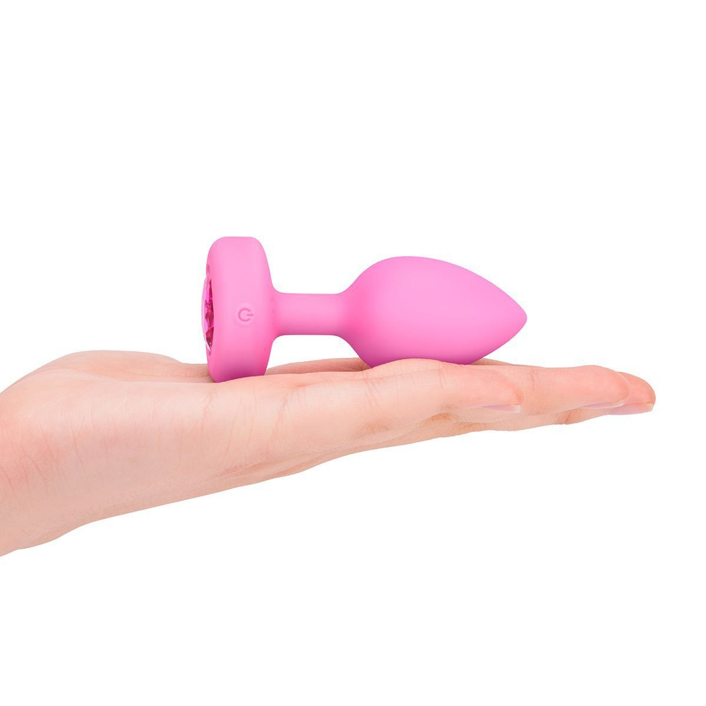Анальный плаг с кристаллом-сердцем Vibrating Heart Shape Jewel Plug