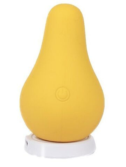 Желтый перезаряжаемый вибратор Juicy Pear - 8,2 см.