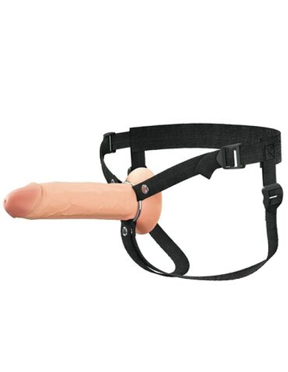 Полый страпон на ремнях hollow silicone strap-on