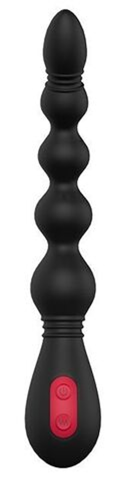 Фигурная анальная пробка с вибрацией passion - 14 см.