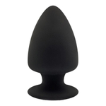 Черная анальная втулка Premium Silicone Plug