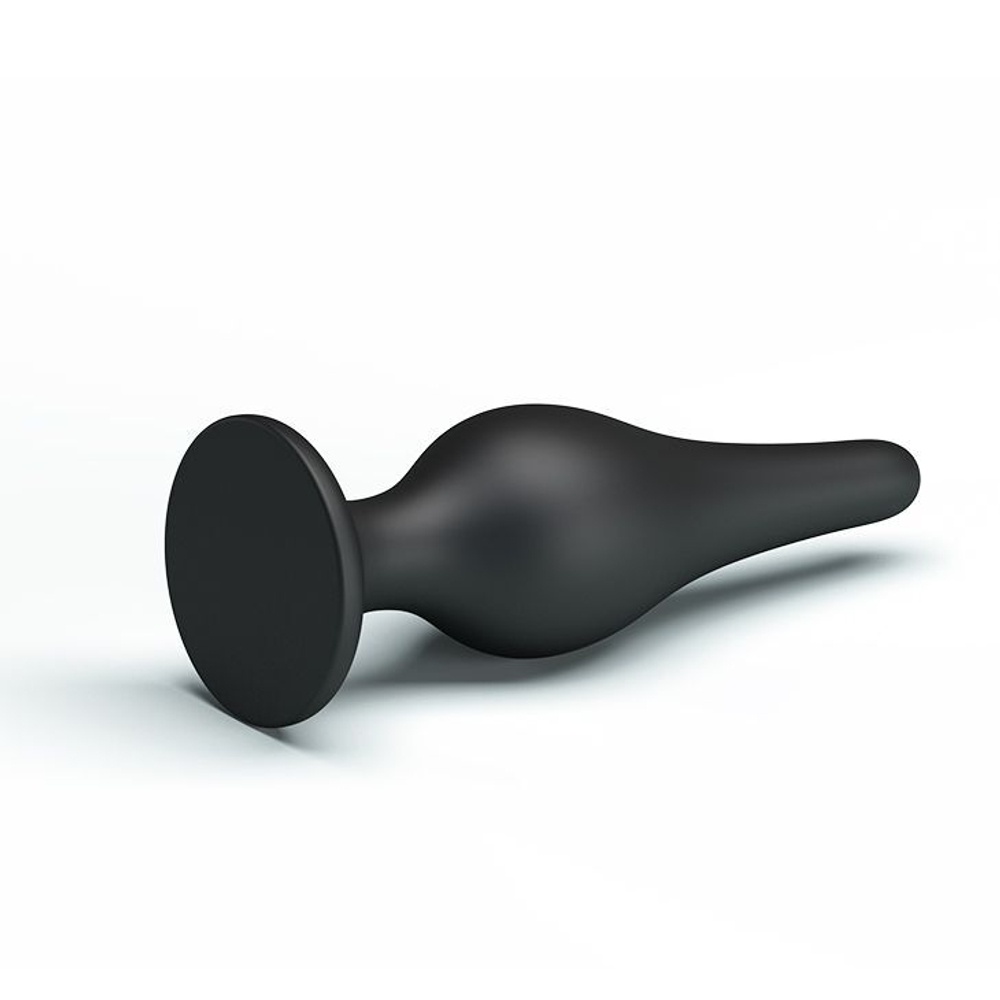 Анальная пробка на присоске среднего размера sensitive prostate plug - 14 см.