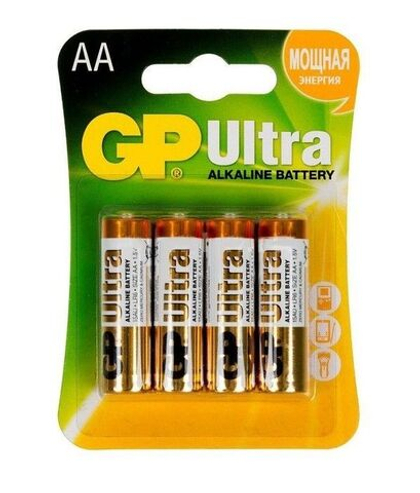 Батарейки алкалиновые gp ultra alkaline aa/lr6 - 4 шт.