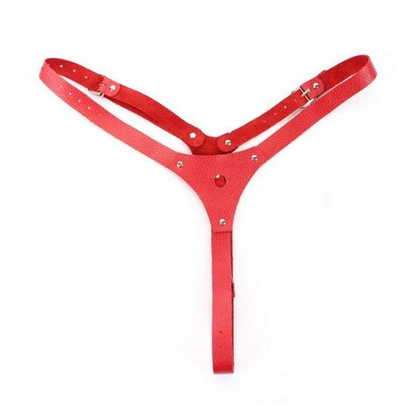 Кожаные трусики со штырьком