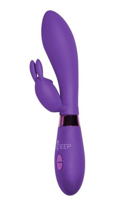 Вибратор yonce с клиторальным зайчиком - 20,5 см.