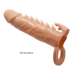 Телесная удлиняющая насадка penis sleeve emmitt - 17 см.